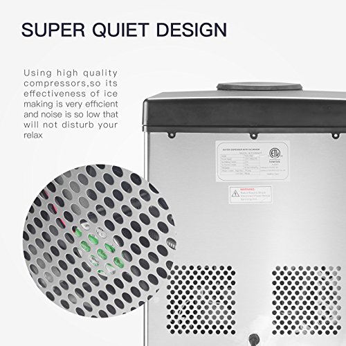 KUPPET 2 in 1 Commercial Ice Maker Machine With Water Dispenser