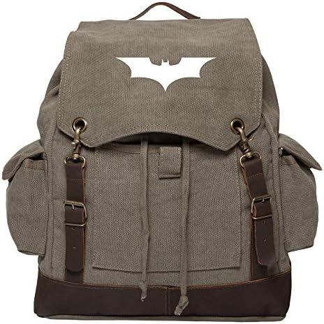 Batman Begins The Dark Knight Rucksack Backpack with Leather Straps
