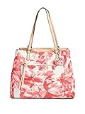 GUESS Factory Women's Ellisha Watercolor Floral Faux-Leather Charm Satchel