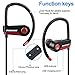 INSMART Bluetooth Headphones, Wireless Headphones, bluetooth headphones with mic, IPX4 Waterproof, HD Sound with Bass, Ear Hooks Design for Running Gym, Long battery life for iPhone7 Android