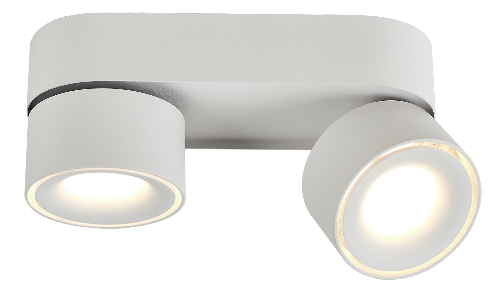 Budbuddy 12W LED Adjustable Ceiling Spotlights, White, 8.7" x 3.3" x 3.5", Modern, Hallway, Living Room, Office