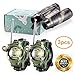 Petask Kids Walkie Talkies and Binoculars for Kids - Outdoor Toys Two-Way Radios Walky Talky for Children, Cool Outdoor Walkie Talkie Kit for Boys and Girls + Kids Binoculars, Camouflage