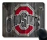 Ohio State Buckeyes Wood Look Mouse Pad, Customized Rectangle Mousepad Diy By Bestsellcase