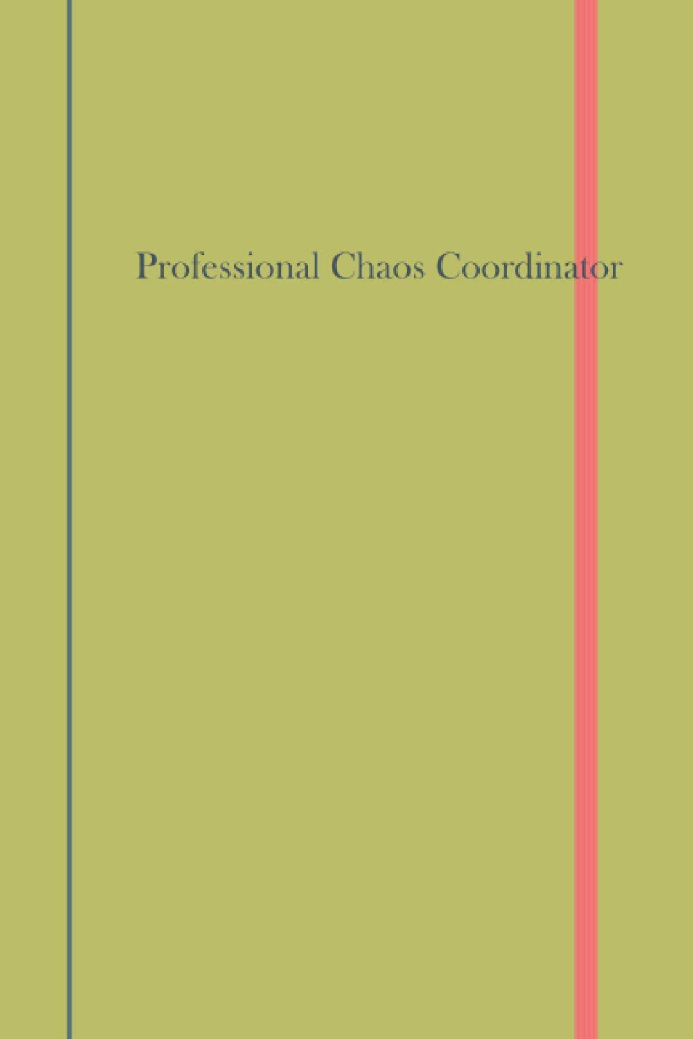 Professional Chaos Coordinator: Blank Lined Journal Co-worker Notebook 120 Pages. 6x9.