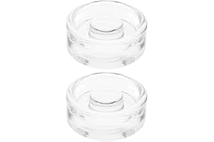 VICASKY 2pcs Glass Fermentation Weights​,Wide Mouth Mason Jar​ Pickle Weights for Home Fermentation & Canning, Clear, Food‑Gr