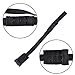 Lady Up 3pcs Low Back Bra Strap Converters with 2 Hooks for Backless Dress & Shirt (1 Black + 1 Nude + 1 White Strap)
