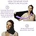 Travel Pillow Set : 100% Cotton Travel Neck Pillow Memory Foam Support, Sleep Mask, Earplugs - Airplane Pillows - Flight Pillow Wrap Sleeping Travel Accessories - Travel Essentials Black