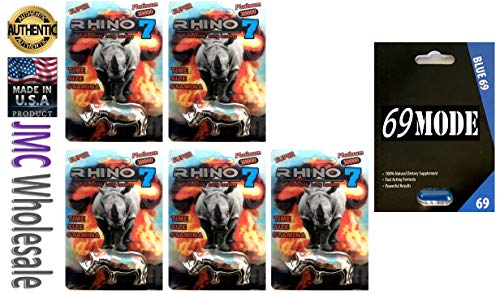 Rhino 7 30000 Small Silver 5 Pills 69 MODE Blue 1 Pill