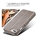 iPhone 8 Plus Case, iPhone 7 Plus Case, Pasonomi iPhone 7 Plus Leather Wallet Case - [Slim Fit] Vintage Flip Case Cover with Stand Function & Credit Card Slots for iPhone 8 Plus & 7 Plus (Grey)