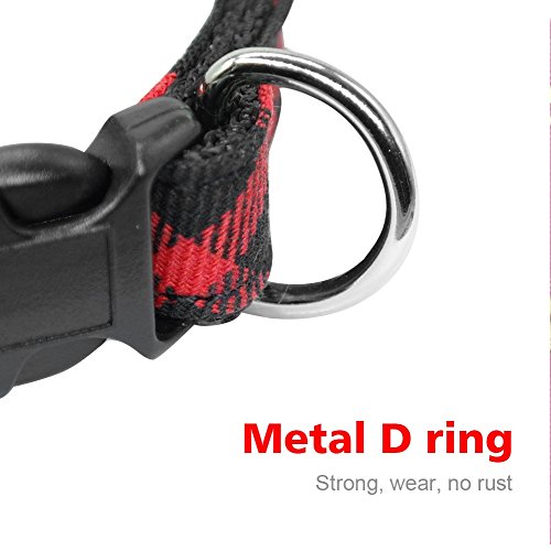 Stock Show 2Pcs/Pack Pet Dog Cat Fashion Bowtie Collar with Cute Detachable Bowknot Charm Pet Adjustable Classic Gentleman Plaid Collar for Small Medium Dog Puppy Cat Kitten Kitty, Black and Red