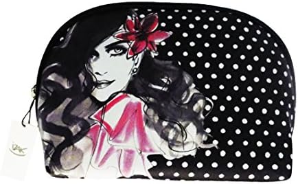 IZAK Whimsical Cosmetic Bags (Small, White Polka Dots)