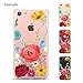 Hepix Flowers iPhone 8 Case Floral iPhone 7 Clear Case Soft Flexible TPU Colorful Flower Floral Printed Shock Absorption Technology Bumper Phone Cover