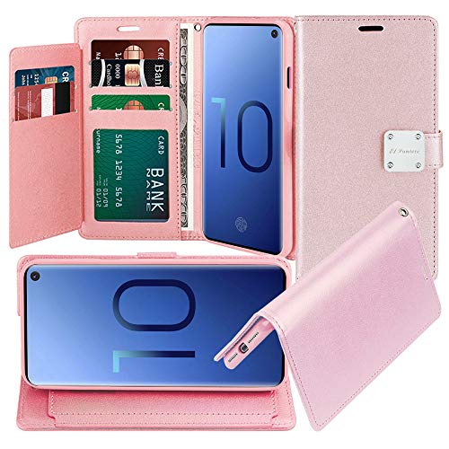 Samsung Galaxy S10e [El Lumiere Prime Wallet Case] Multi-Card Slot Wallet Case [Drop Protection] Premium Leather [Kickstand Feature] (P-Rosegold) - Thumbnail 6