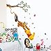 1 X ZooYoo Cartoon Winnie the Pooh and Friends Wall Decal Stickers For Kids Bedroom Nursery Room - Small Size - 19.68" x 13.78"