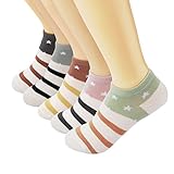 Vxock Womens Socks Ankle Running Athletic No Show Low Cut Crew Cotton Socks Multicolor-5 Pack