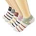 Vxock Womens Ankle Running Athletic No Show Low Cut Crew Cotton Socks Multicolor-5 Pack