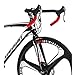 Road Bike LZ-550 Steel Bicycle 3 Spoke Wheels disc Brake 21 Speed Road Bike Black/White 49thumb 3