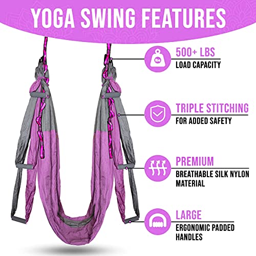 YOGA SWING PRO Premium Aerial Hammock Anti gravity Yoga Swing Kit