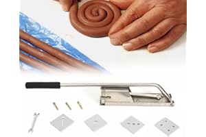 QUSKLISU Clay Extruder, Wall Hanging 4-Layer Clay Extruder, Clay Extruding Machine Pottery Ceramics Stainless Steel Tool Kit Pottery Making Machine for Domestic Commercial