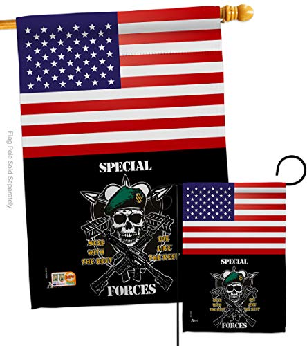US Special Forces Garden House Flag - Set Armed Army Rangers United State Ameri…
