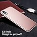 Case Compatible iPhone Xs Max Hard PC Protective Scratchproof Cover Compatible iPhone XR/Xs (Rose Gold, iPhone Xs Max)
