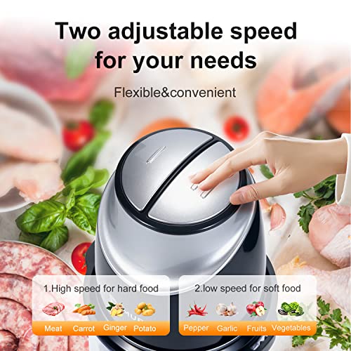 Small Food Processor,IMURZ Mini Food Chopper Electric, Meat grinder Blender(Table Blender