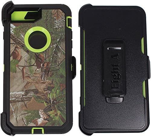 Apple iPhone 8 Case,Heavy Duty Defender Impact Rugged with Built-in Screen Protector Camouflage Protective Case Cover for iPhone 8 (Green-Tree-Camo)