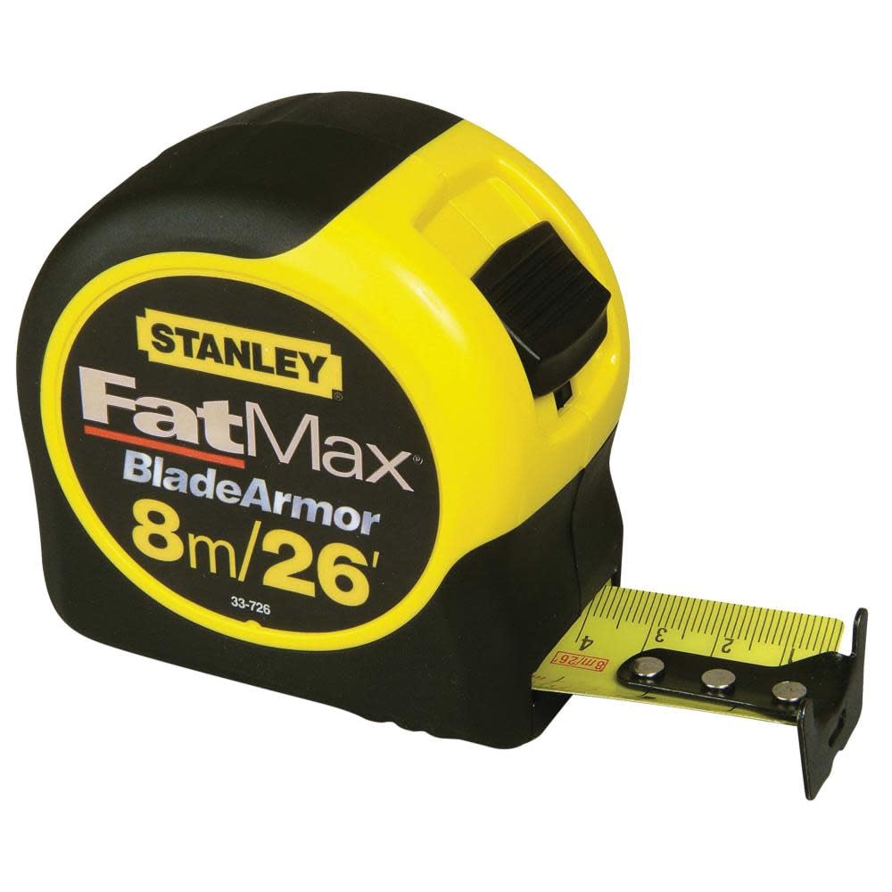 Cinta métrica STANLEY FATMAX, métrica/fraccional, 26 pies (33-726)