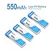 BETAFPV 4pcs 550mAh 1S HV 3.8V LiPo Battery 50C JST2.0 Connector Upgraded for Micro FPV Racing Drone Like Inductrix FPV Plus Beta75 Brushed BNF Beta75 Pro Brushless Drone etc