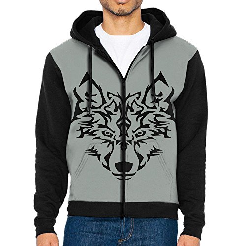 Wens Wolf Dog Avatar Zipper Hoodie Sweatshirt Outdoor Jackets - Main Image