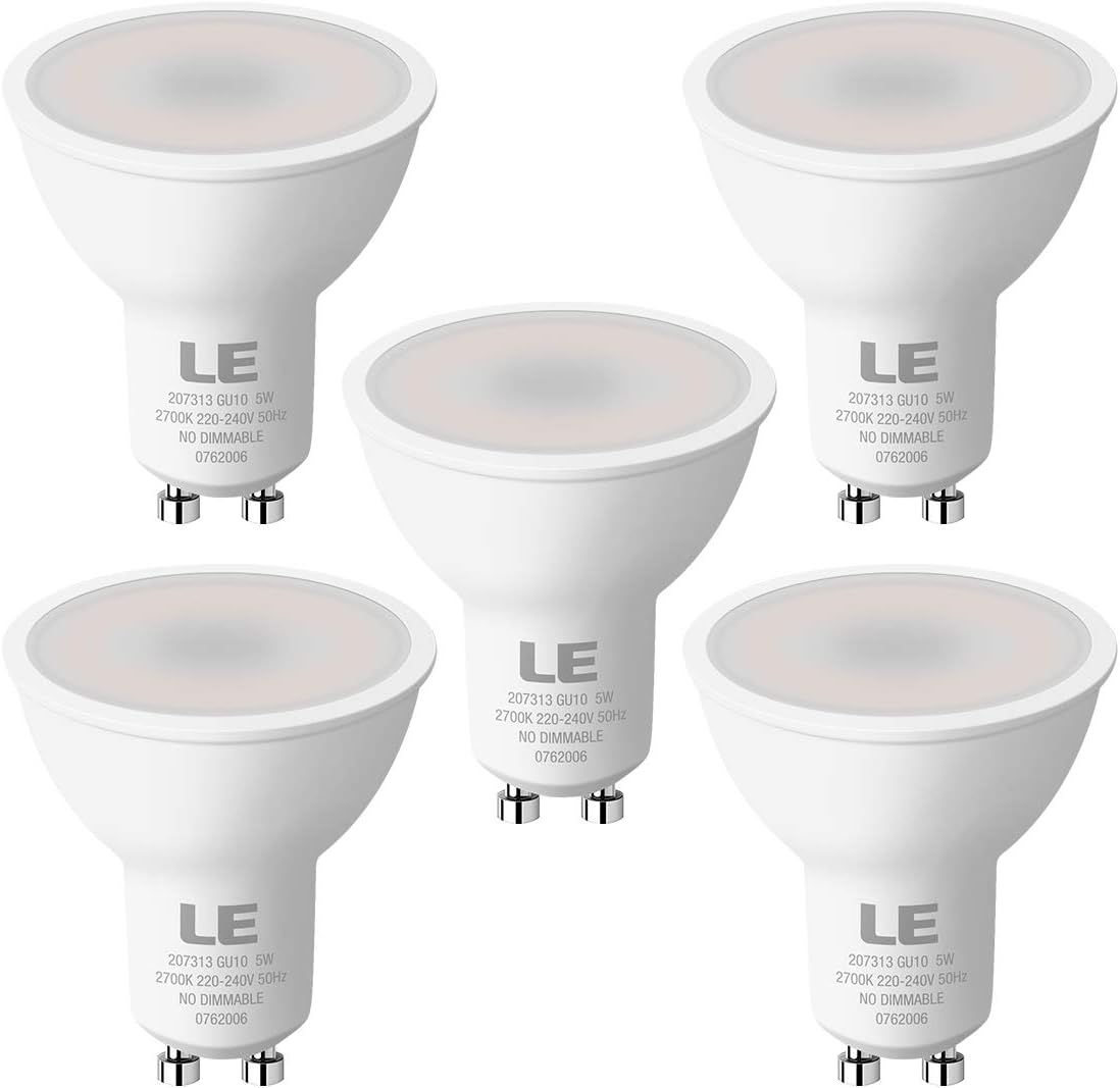 Lepro GU10 LED Bulbs Warm White, 4.5W 345lm 2700K, Energy Saving GU10 LED Light Bulbs, 50W Halogen Spotlight Equivalent