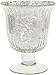 Luna Bazaar Vintage Glam Mercury Glass Tealight Votive Candle Holders (Silver, Set of 6, Assorted Designs and Sizes) - for Weddings, Events, Parties, and Home Décor, Ideal Housewarming Gift