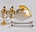 Rozin Dual Crystal Knobs LED Light Waterfall Basin Faucet Widespread 3 Holes Sink Mixer Tap Gold Polished