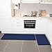 Kitchen Rug Set, LEEVAN Memory Foam Kitchen Comfort Mat Super Soft Rug Microfiber Flannel Area Runner Rugs Non-Slip Backing Washable Bathroom Rug Set of 2 Pcs-15