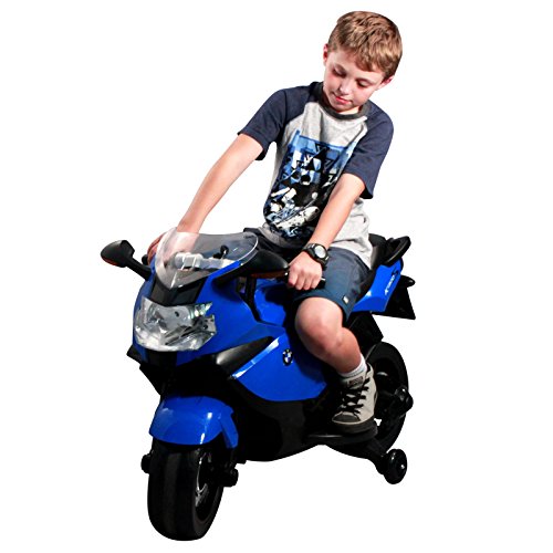 Licensed BMW Motorcycle 12V Kids Battery Powered Ride On Car Toy Blue