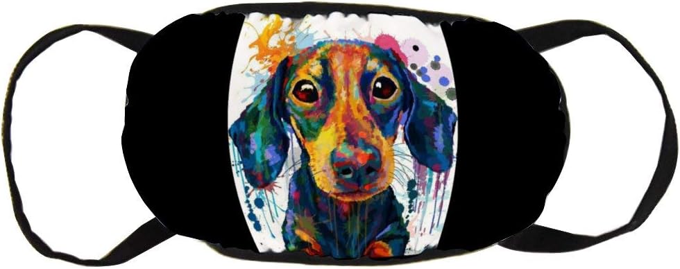 Watercolor Daschund Face Pure Cotton Respirator dustproof mask