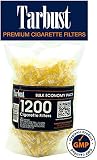 TarBust Disposable Cigarette Filters, Tar Filter for Cigarettes, 8mm, Bulk Economy Pack,1200 Per Pack | Anti Tar Filter Tips (1200)