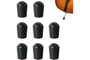 Cello Endpin Stopper Tips, 8-Piece Set, Rubber Anti-Slip Anchor Accessories for Double Bass