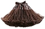 IF FEEL Women's Luxurious Soft Chiffon Petticoat Tulle Tutu Skirt