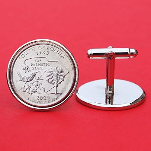 US 2000 South Carolina State Quarters Bu Unc Coins Cufflinks NEW