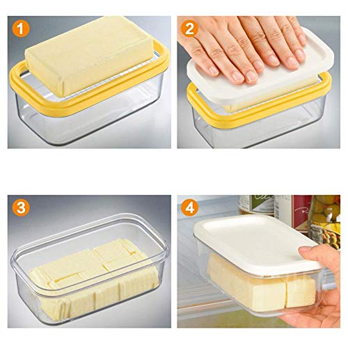 Organizer Sealed Rectangular Storage Box, Butter Box Butter Box Cheese Cutting Crisper for Home
