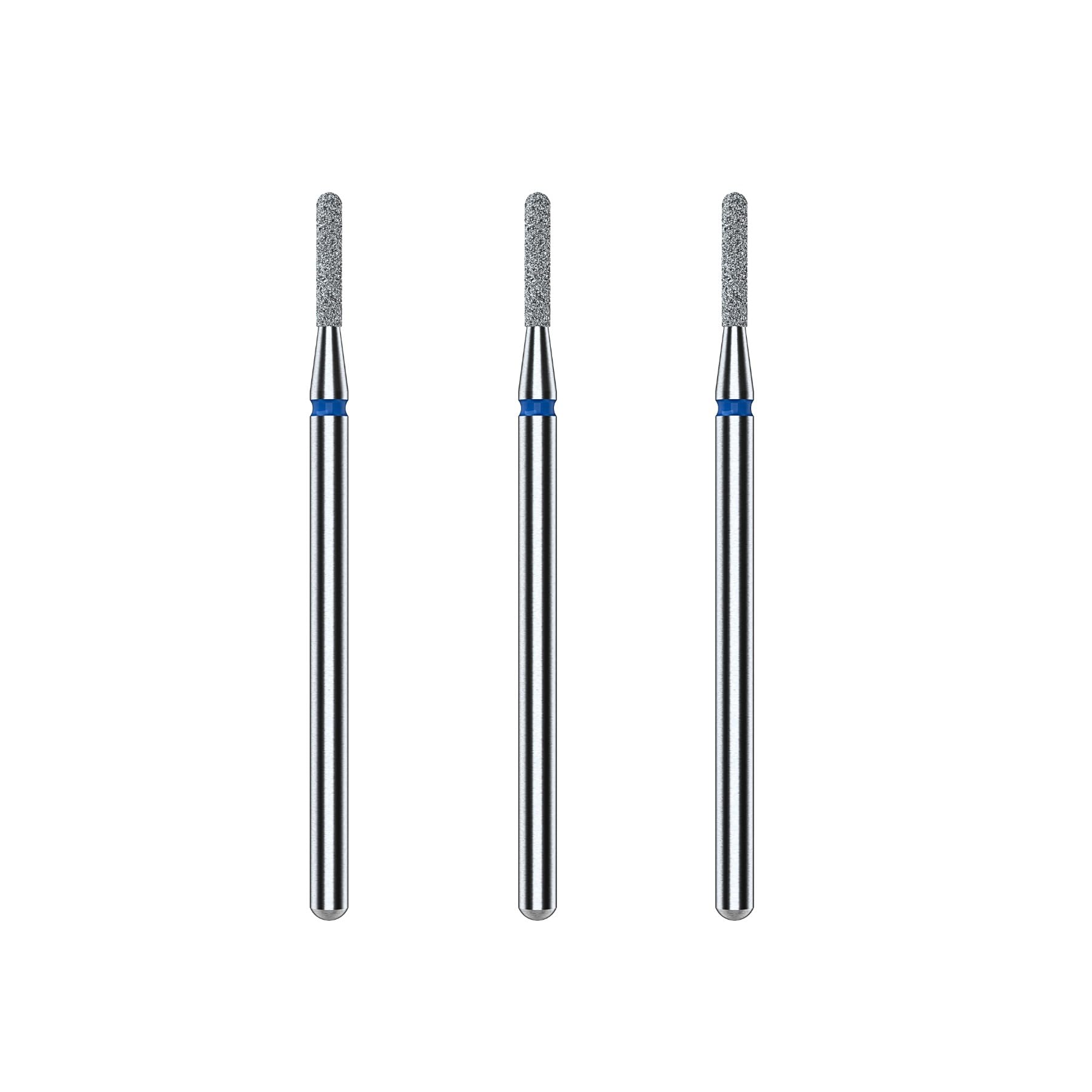 STALEKS PRO Set of 3 Diamond Nail Cutters 8 x 1.4 mm Rounded Cylinder Shape (Medium Grit)