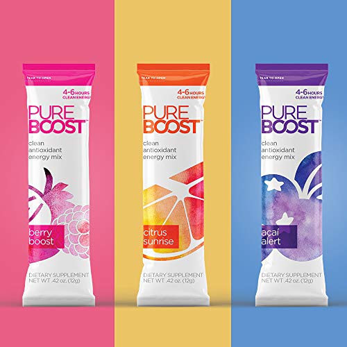 Pureboost Clean Energy Drink Mix Trial Pack. No Sugar, No Sucralose