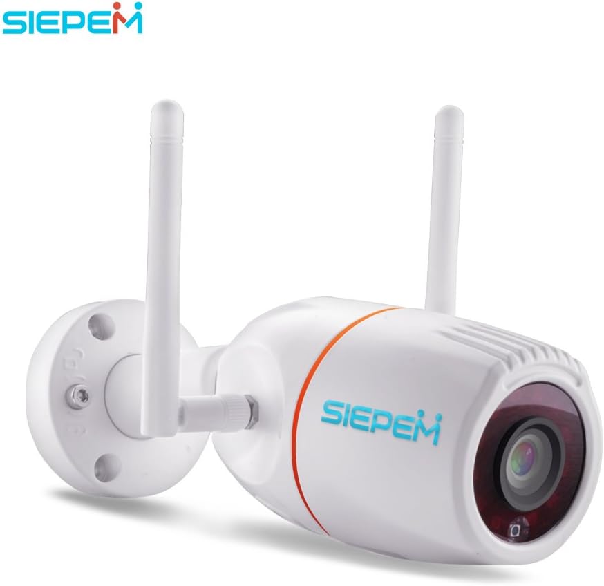 SIEPEM Outdoor Camera Wireless Home Security Camera System WiFi IP Camera with Night Vision/Motion Detection,Waterproof Bullet Surveillance Cameras/Pet Cameras,Wireless WiFi Webcam for SD Card