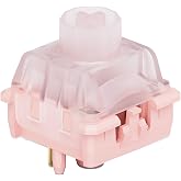 OOCTPK Chilkey WS BigLucky Keyboard Switches Clicky: 5 Pins 40gf Pre-Lubed Mechanical Keyboard Clicky Switches for Mechanical Gaming Key Board 35Pcs (Pink)