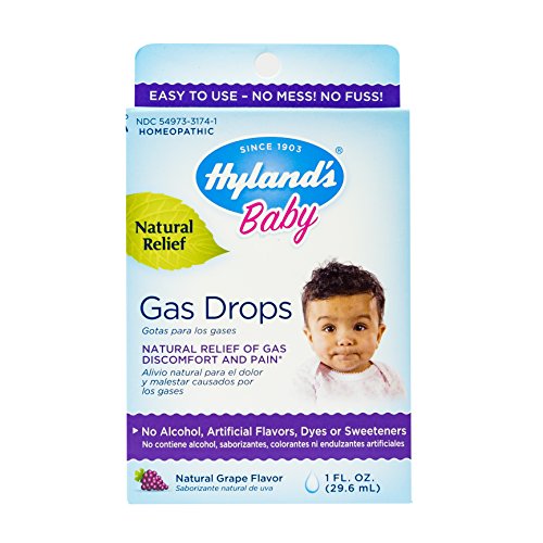Gas Drops for Babies, Hyland's Baby, Natural Gas Relief, Grape Flavor
