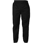 Levoberg Chef Pants Men Elastic Waist Baggy Kitchen Pants Uniforms for Restaurant Hotel Black