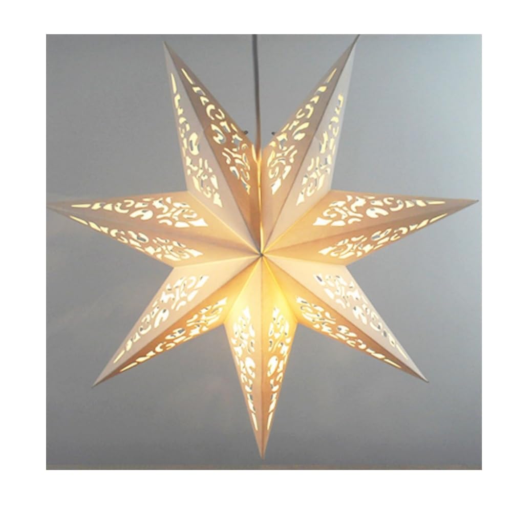 BESPORTBLE Paper Star Decorations White Paper Star Lantern 3D 45cm Lampshades for Ceiling Lights s Hanging s Christmas Lampshade Lantern Light Shade s Hanging