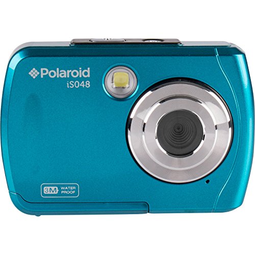 Polaroid-iS048-Waterproof-Digital-Camera-Teal-with-16GB-Card-Case-Mini-Tripod-Kit