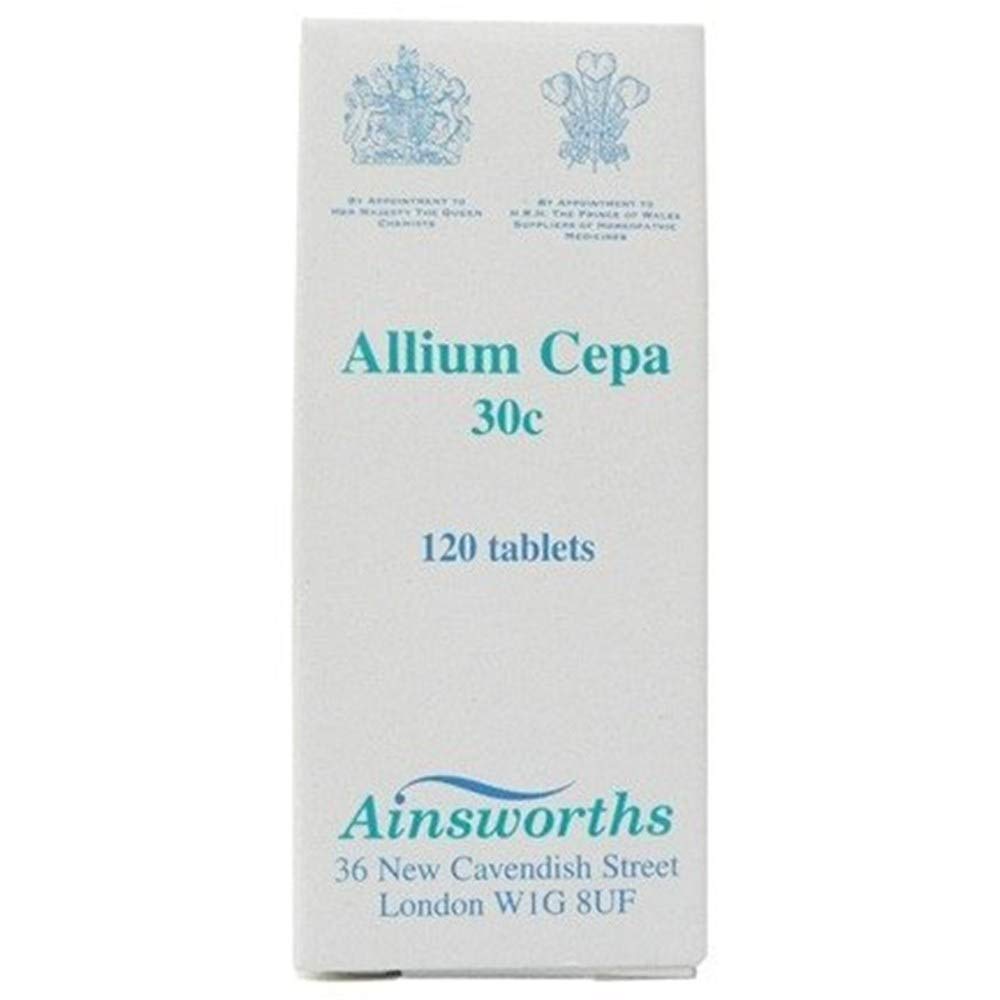Ainsworths 30C Allium Cepa Homoeopathic Remedy - Pack of 120 Tablets